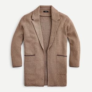 J Crew Sophie Open-Front Sweater Blazer in Chevron